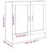 Vitrina de madera contrachapada gris sonoma 82,5x30,5x80