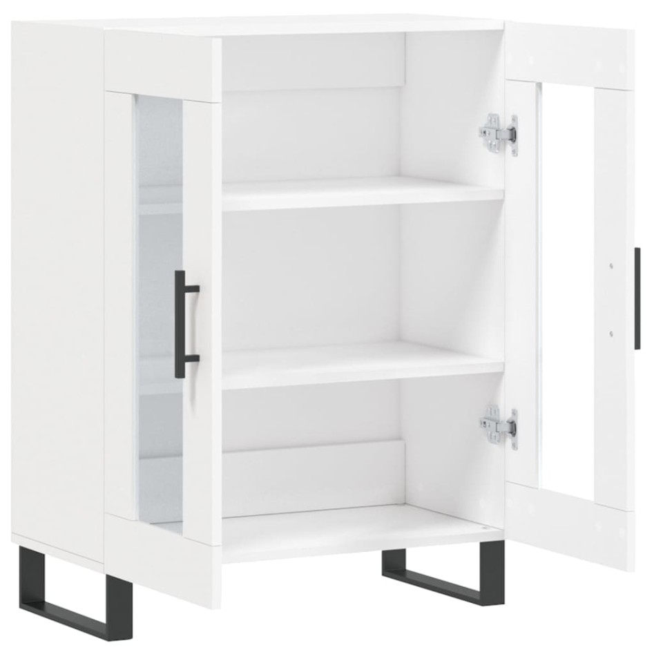 Aparador de madera de ingeniería blanco 69,5x34x90