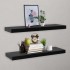 Estantes flotantes de pared 2 unidades negro 100x20x3,8
