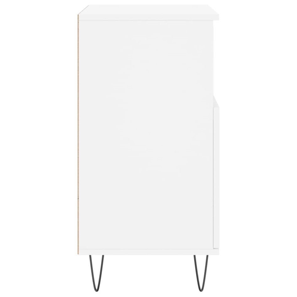 Aparador de madera contrachapada blanco 60x35x70