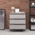 Aparador de madera contrachapada gris Sonoma 60x35x69