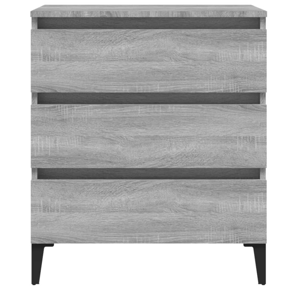 Aparador de madera contrachapada gris Sonoma 60x35x69