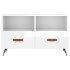 Mueble de TV madera contrachapada blanco brillo 80x36x50