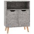 Aparador de madera de ingeniería gris hormigón 60x30x72