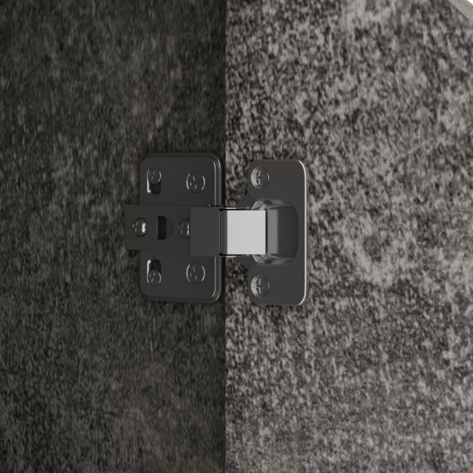 Aparador de madera de ingeniería gris hormigón 60x30x72