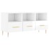 Mueble de TV madera contrachapada blanco brillo 102x36x50