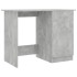 Escritorio de madera contrachapada gris hormigón 100x50x76