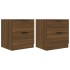 Mesitas de noche 2 uds madera contrachapada color roble
