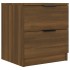 Mesitas de noche 2 uds madera contrachapada color roble