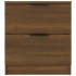 Mesitas de noche 2 uds madera contrachapada color roble