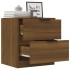 Mesitas de noche 2 uds madera contrachapada color roble
