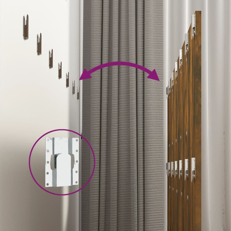 Cabecero pared madera contrachapada roble ahumado 240x1,5x80