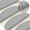Alfombras de peldaños de escalera 15 uds gris claro 65x24x4 cm