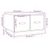 Mesa de centro de madera maciza de pino 60x53x35