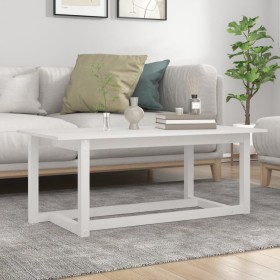 Mesa de centro de madera maciza de pino blanco 110x55x45