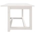 Mesa de centro de madera maciza de pino blanco 110x55x45