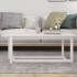 Mesa de centro de madera maciza de pino blanco 110x55x45