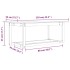 Mesa de centro de madera maciza de pino blanco 110x55x45