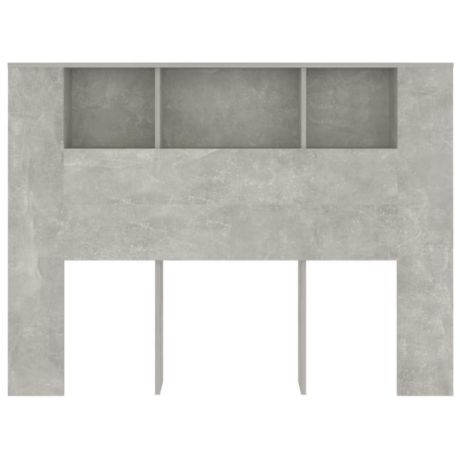 Mueble cabecero gris hormigón 140x18,5x104,5