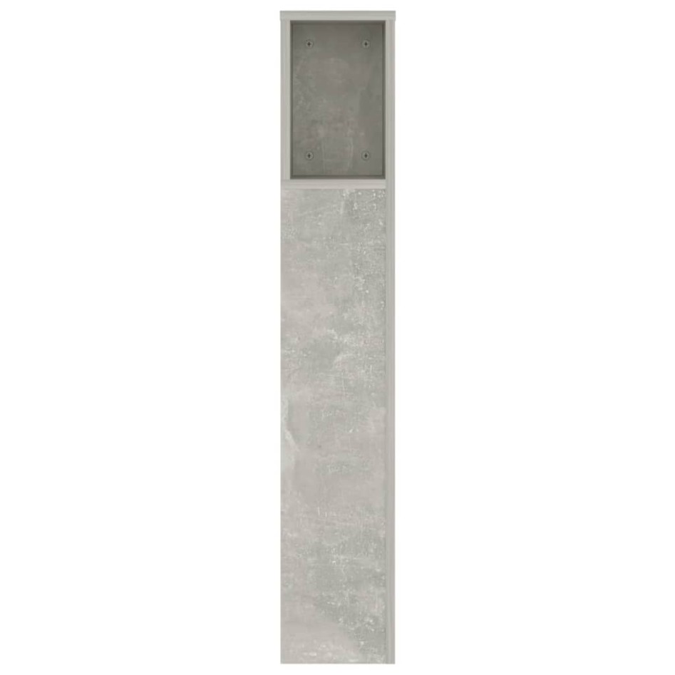 Mueble cabecero gris hormigón 140x18,5x104,5