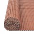 Valla de jardín doble cara marrón 110x400