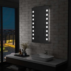 Espejo de pared de baño con LED 60x100