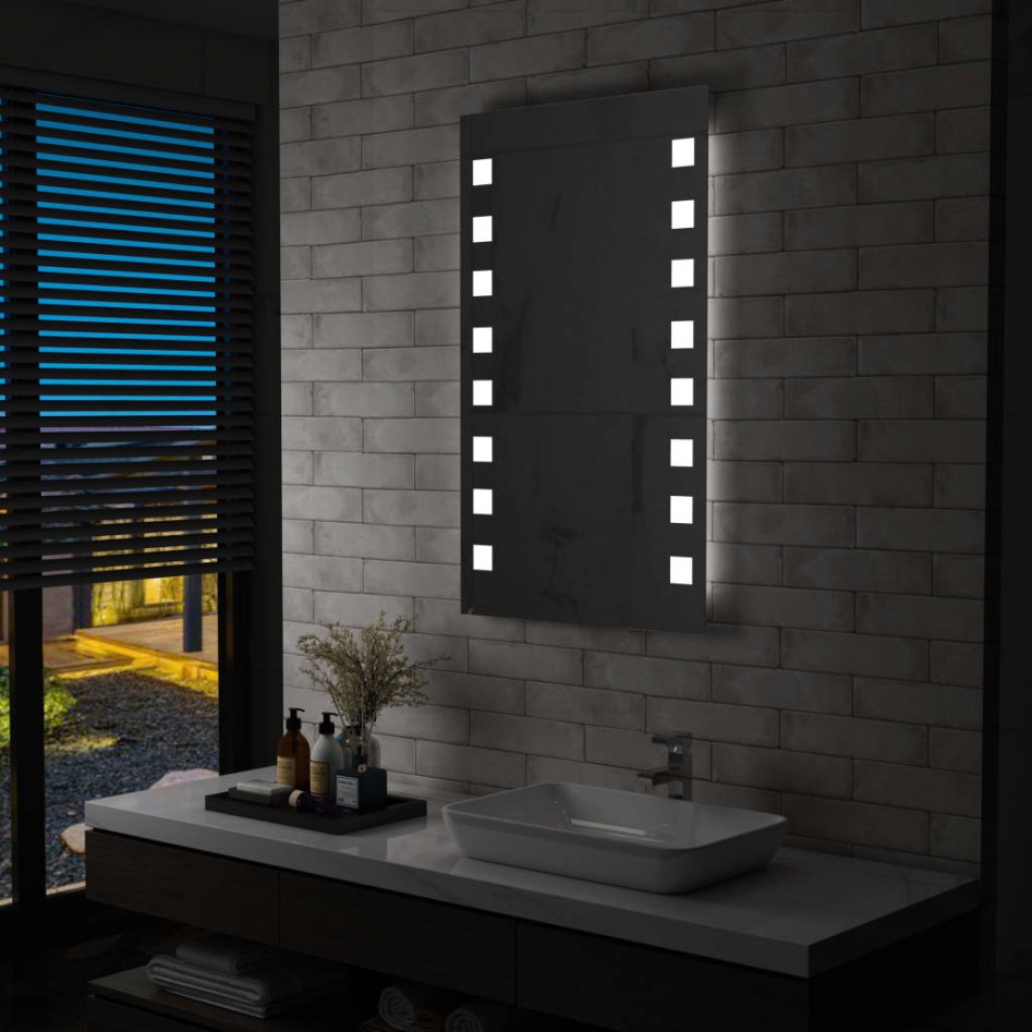 Espejo de pared de baño con LED 60x100