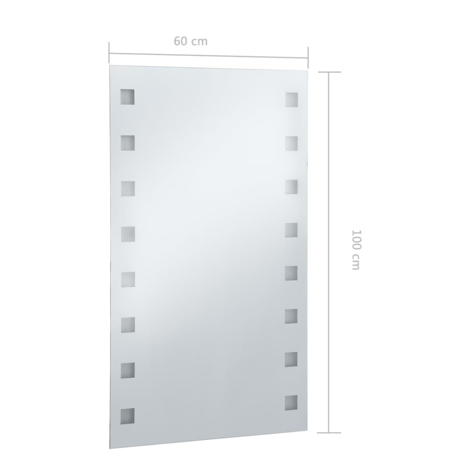 Espejo de pared de baño con LED 60x100