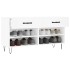 Banco zapatero madera de ingeniería blanco 102x35x55