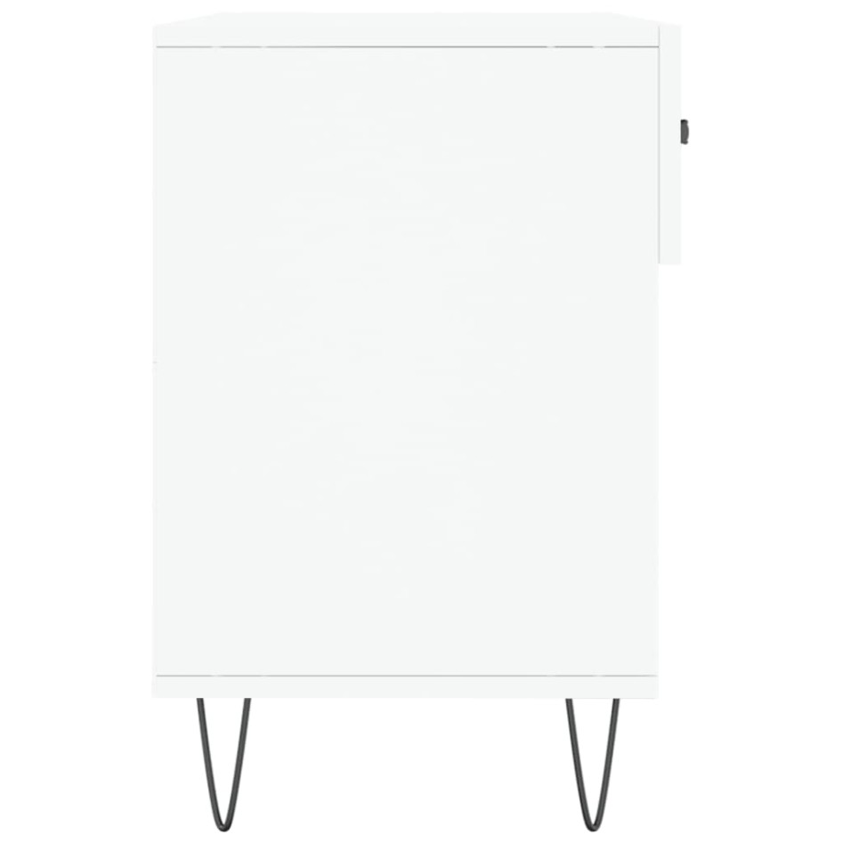 Banco zapatero madera de ingeniería blanco 102x35x55