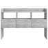 Aparador de madera contrachapada gris hormigón 105x30x70