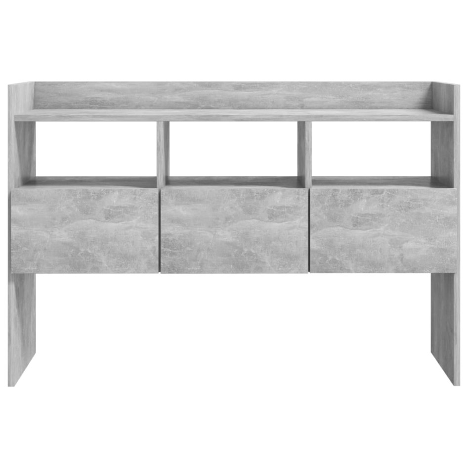 Aparador de madera contrachapada gris hormigón 105x30x70