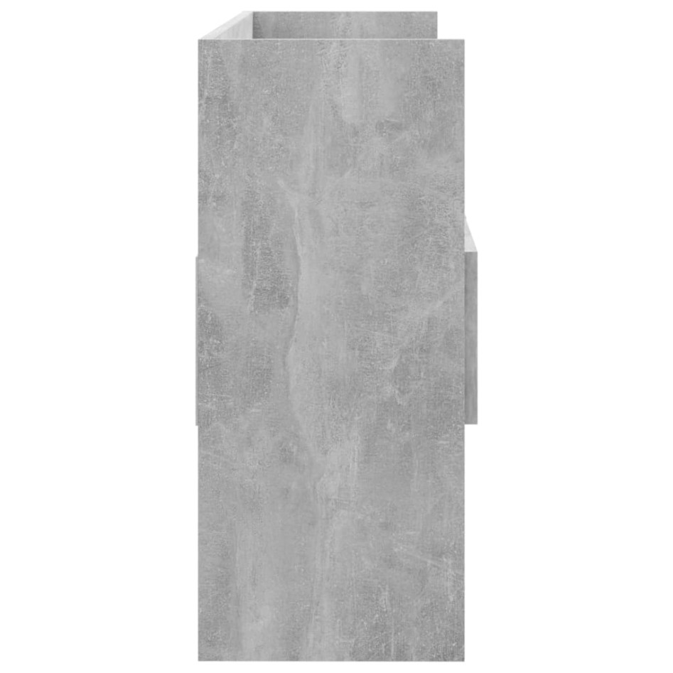 Aparador de madera contrachapada gris hormigón 105x30x70
