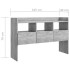 Aparador de madera contrachapada gris hormigón 105x30x70