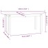 Mesa de centro de madera maciza de pino blanco 110x55x45