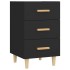Mesita de noche madera de ingeniería negro 40x40x66