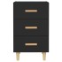 Mesita de noche madera de ingeniería negro 40x40x66