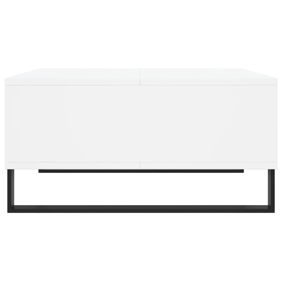 Mesa de centro madera de ingeniería blanco 60x60x30