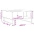Mesa de centro madera de ingeniería blanco 60x60x30