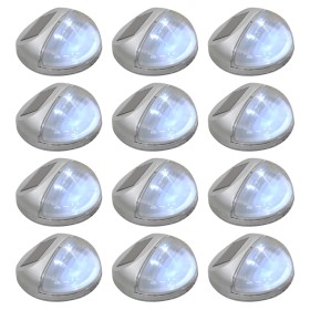 Lámparas solares LED de pared exterior 12 uds redondas