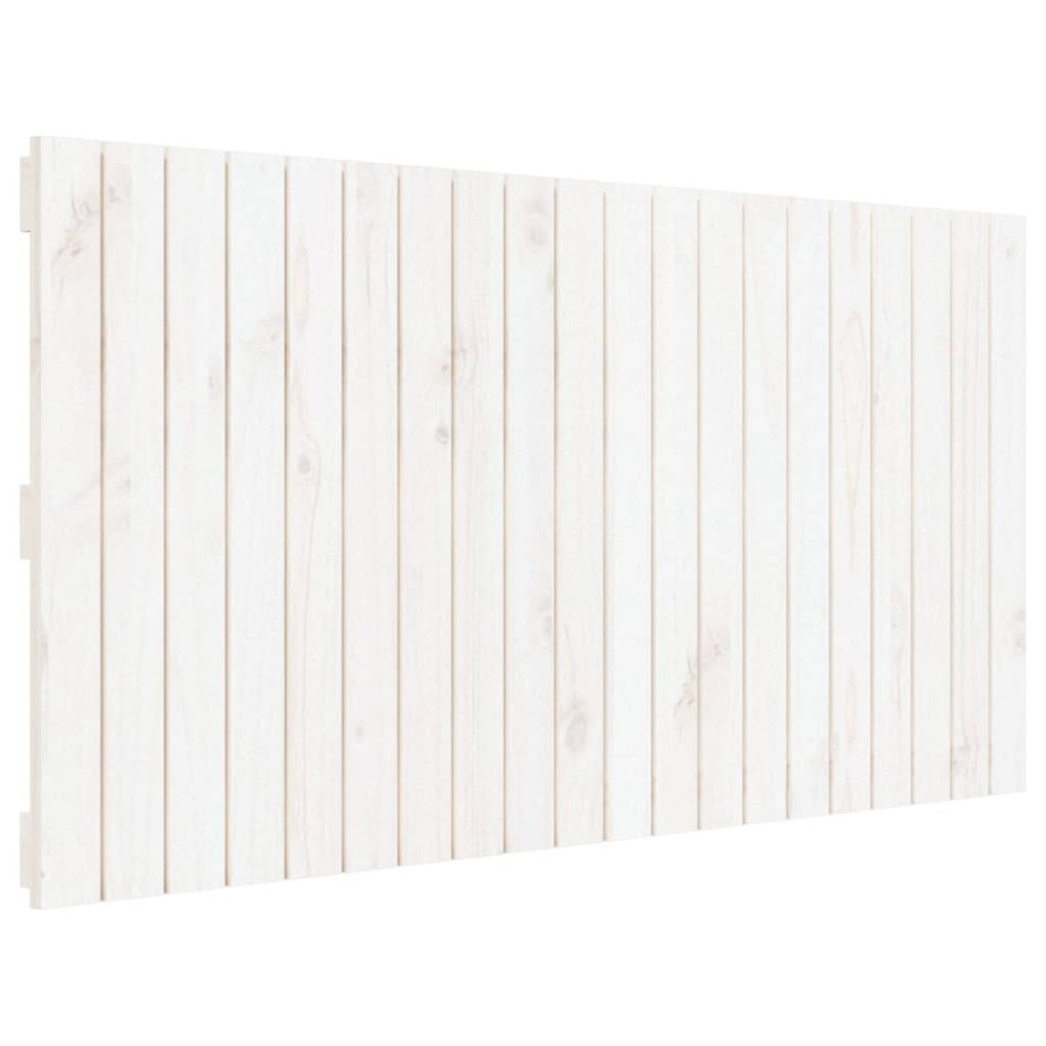 Cabecero de cama pared madera maciza pino blanco 127,5x3x60