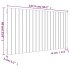 Cabecero de cama pared madera maciza pino blanco 127,5x3x60