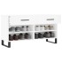 Banco zapatero madera de ingeniería blanco 102x35x55