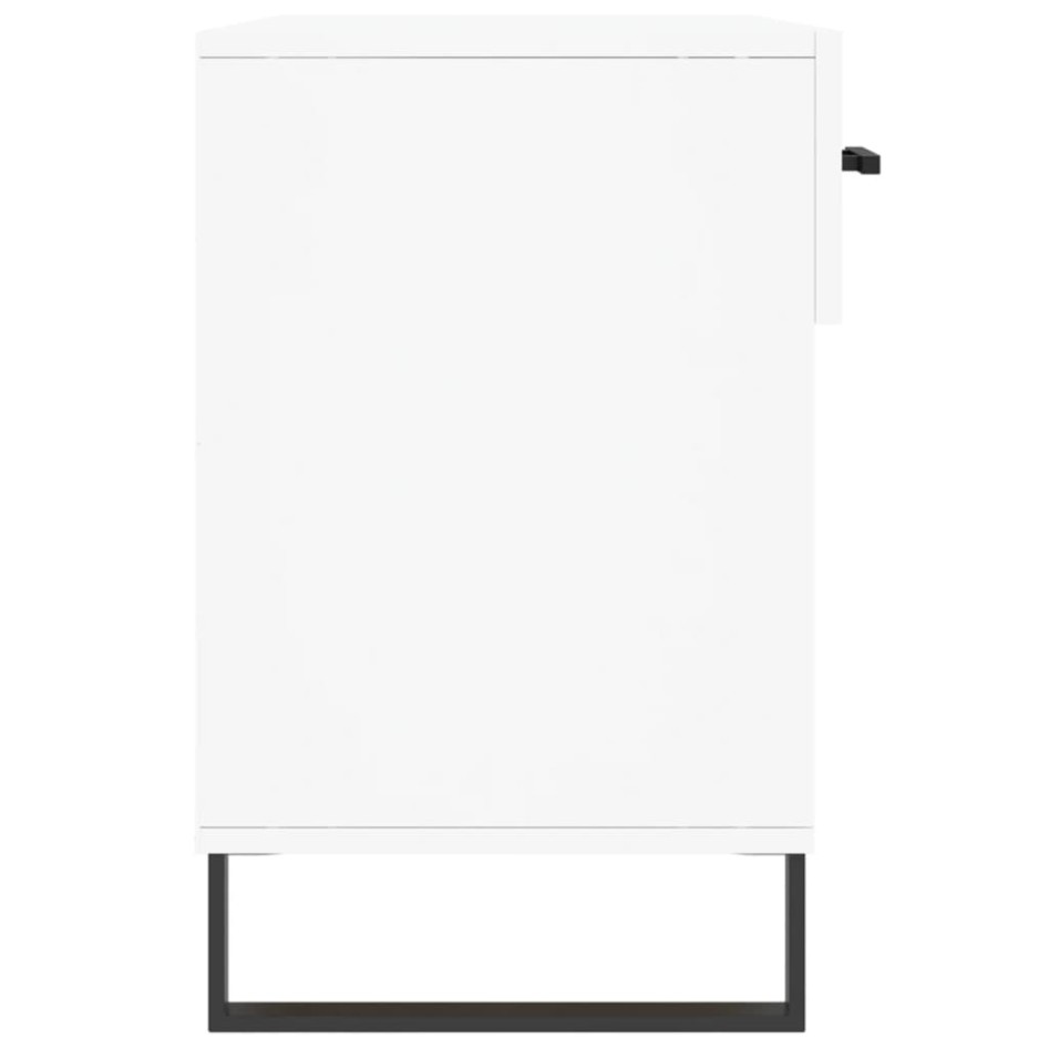 Banco zapatero madera de ingeniería blanco 102x35x55