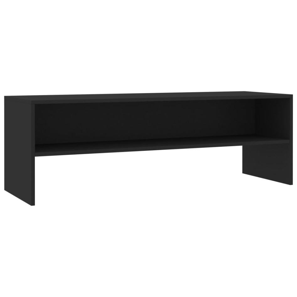 Mueble para TV madera contrachapada negro 120x40x40
