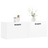 Armario de pared madera ingeniería blanco brillo 100x36,5x35