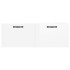 Armario de pared madera ingeniería blanco brillo 100x36,5x35