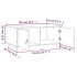 Mesa de centro de madera maciza de pino gris 80x50x35
