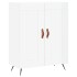 Aparador de madera contrachapada blanco brillante 69,5x34x90