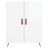 Aparador de madera contrachapada blanco brillante 69,5x34x90